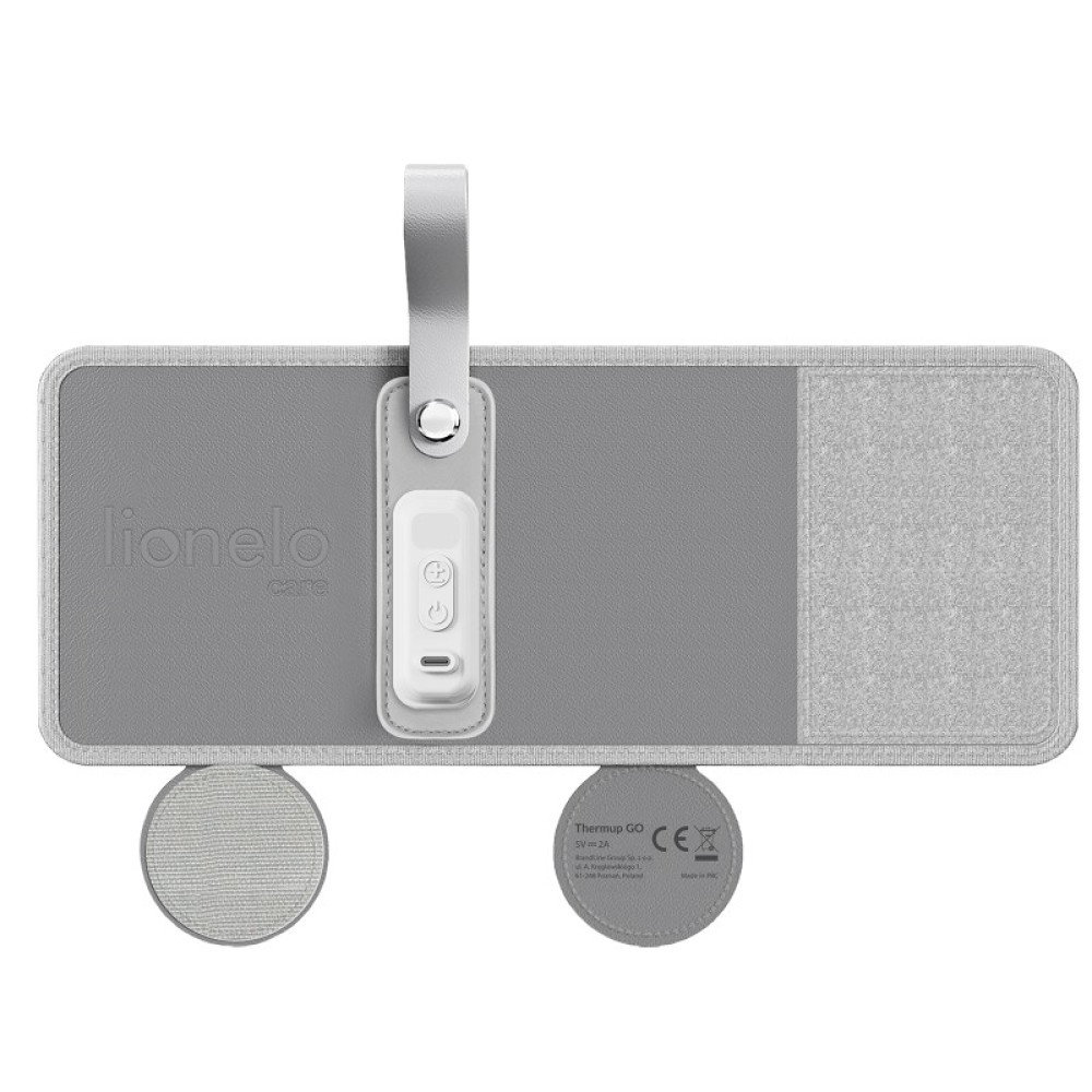 Lionelo Thermup Go - мобільний підігрівач для пляшечок, 5 рівнів нагріву, USB-C, режим підтримки температури • Grey Silver Lionelo Thermup Go - мобільний підігрівач для пляшечок, 5 рівнів нагріву, USB-C, режим підтримки температури • Grey Silver