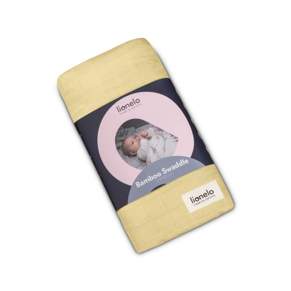 Lionelo Bamboo Swaddle - бамбукова пелюшка для новонародженого • Yellow Lemon
