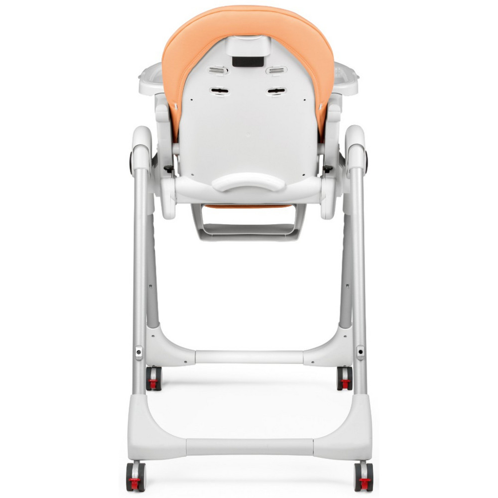 Peg Perego Prima Pappa Follow Me - стільчик для годування, шезлонг для новонароджених (регулювання по висоті, нахил спинки, регулювання підніжки), чохол з екошкіри, 4 колеса, компактне складання • Peach Peg Perego Prima Pappa Follow Me - стільчик для годування, шезлонг для новонароджених (регулювання по висоті, нахил спинки, регулювання підніжки), чохол з екошкіри, 4 колеса, компактне складання • Peach