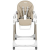 Peg Perego Prima Pappa Follow Me - стільчик для годування, шезлонг для новонароджених (регулювання по висоті, нахил спинки, регулювання підніжки), чохол з екошкіри, 4 колеса, компактне складання • Astral