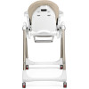 Peg Perego Prima Pappa Follow Me - стільчик для годування, шезлонг для новонароджених (регулювання по висоті, нахил спинки, регулювання підніжки), чохол з екошкіри, 4 колеса, компактне складання • Astral