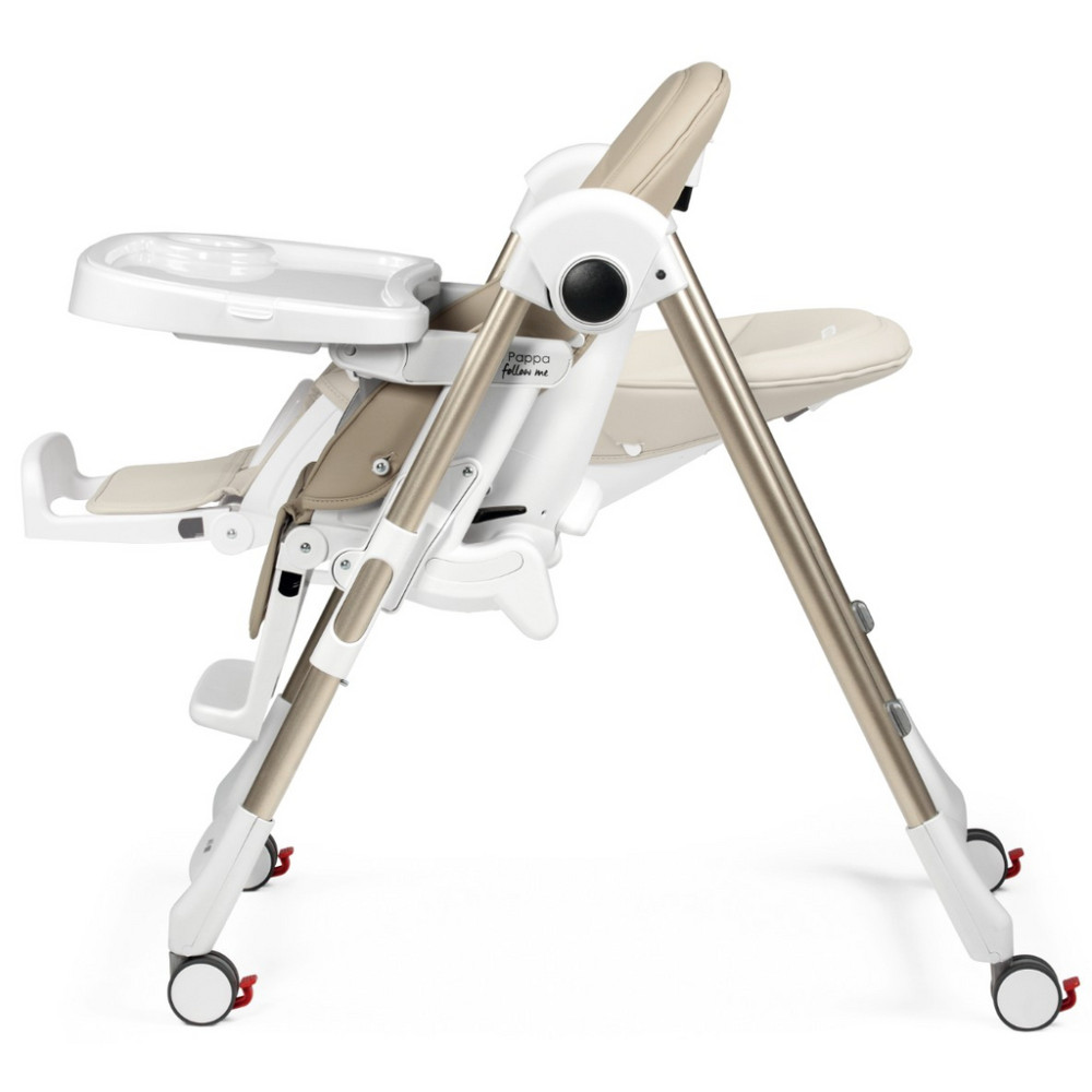 Peg Perego Prima Pappa Follow Me - стільчик для годування, шезлонг для новонароджених (регулювання по висоті, нахил спинки, регулювання підніжки), чохол з екошкіри, 4 колеса, компактне складання • Astral Peg Perego Prima Pappa Follow Me - стільчик для годування, шезлонг для новонароджених (регулювання по висоті, нахил спинки, регулювання підніжки), чохол з екошкіри, 4 колеса, компактне складання • Astral