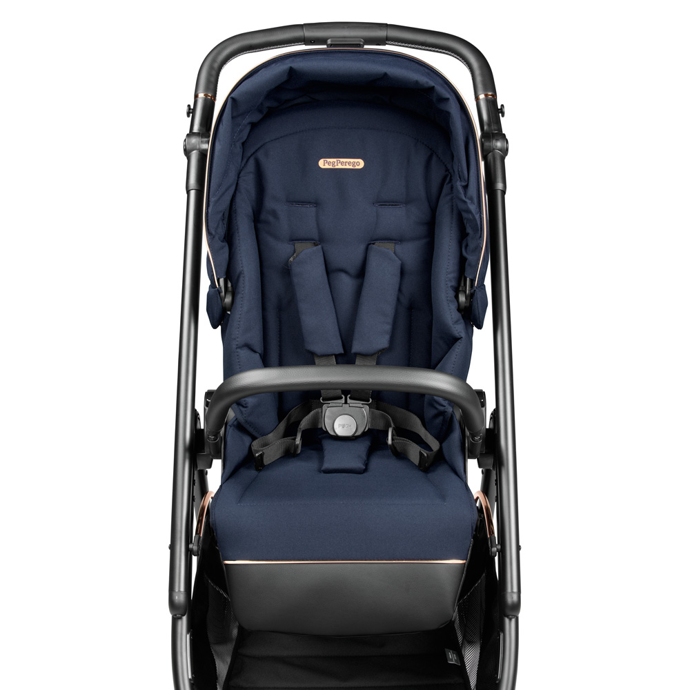 Peg Perego Veloce - дитяча коляска 2 в 1, візоччок для новонароджених, централізована система складання, люлька Culla Grande • Blue Shine
