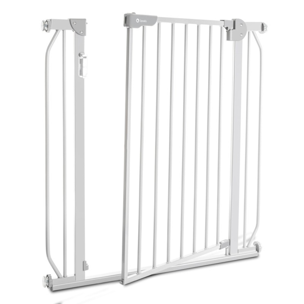 Lionelo Truus Slim Led - бар\'єр, захисні ворота для дітей (регульована ширина 75 - 105 см), з підсвічуванням • Grey