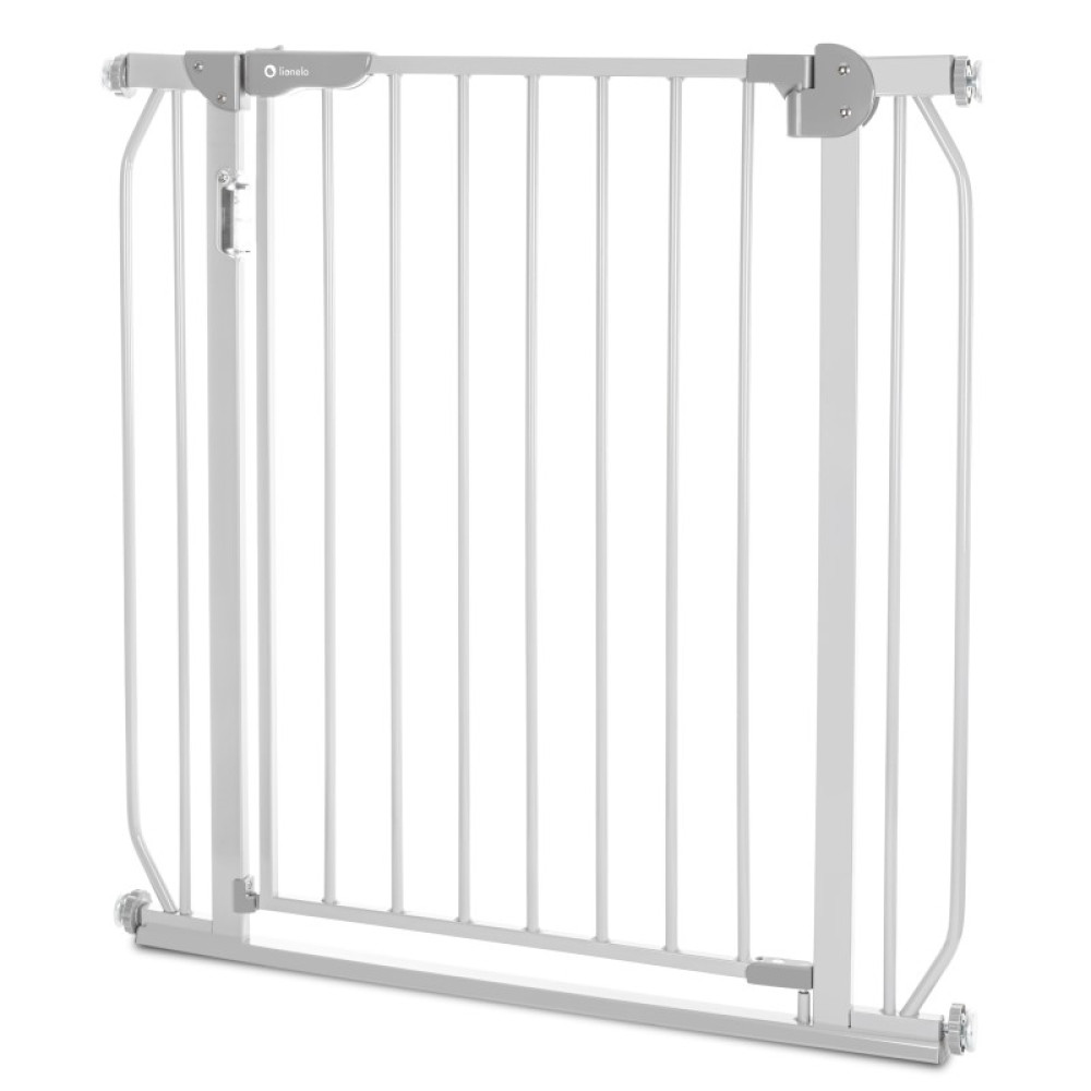 Lionelo Truus Slim Led - бар\'єр, захисні ворота для дітей (регульована ширина 75 - 105 см), з підсвічуванням • Grey