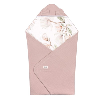  Lionelo Travel Swaddle Blanket - детское одеяло, пеленание для автокресла, 90х90 см • Beige Magnolia