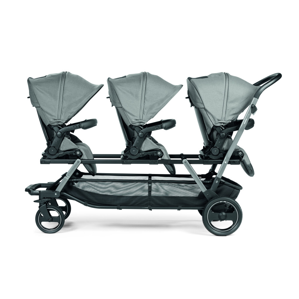 Peg Perego Triplette - дитяча коляска для трійні, легко складається, реверсивний прогулянковий блок • Grey Peg Perego Triplette - дитяча коляска для трійні, легко складається, реверсивний прогулянковий блок • Grey