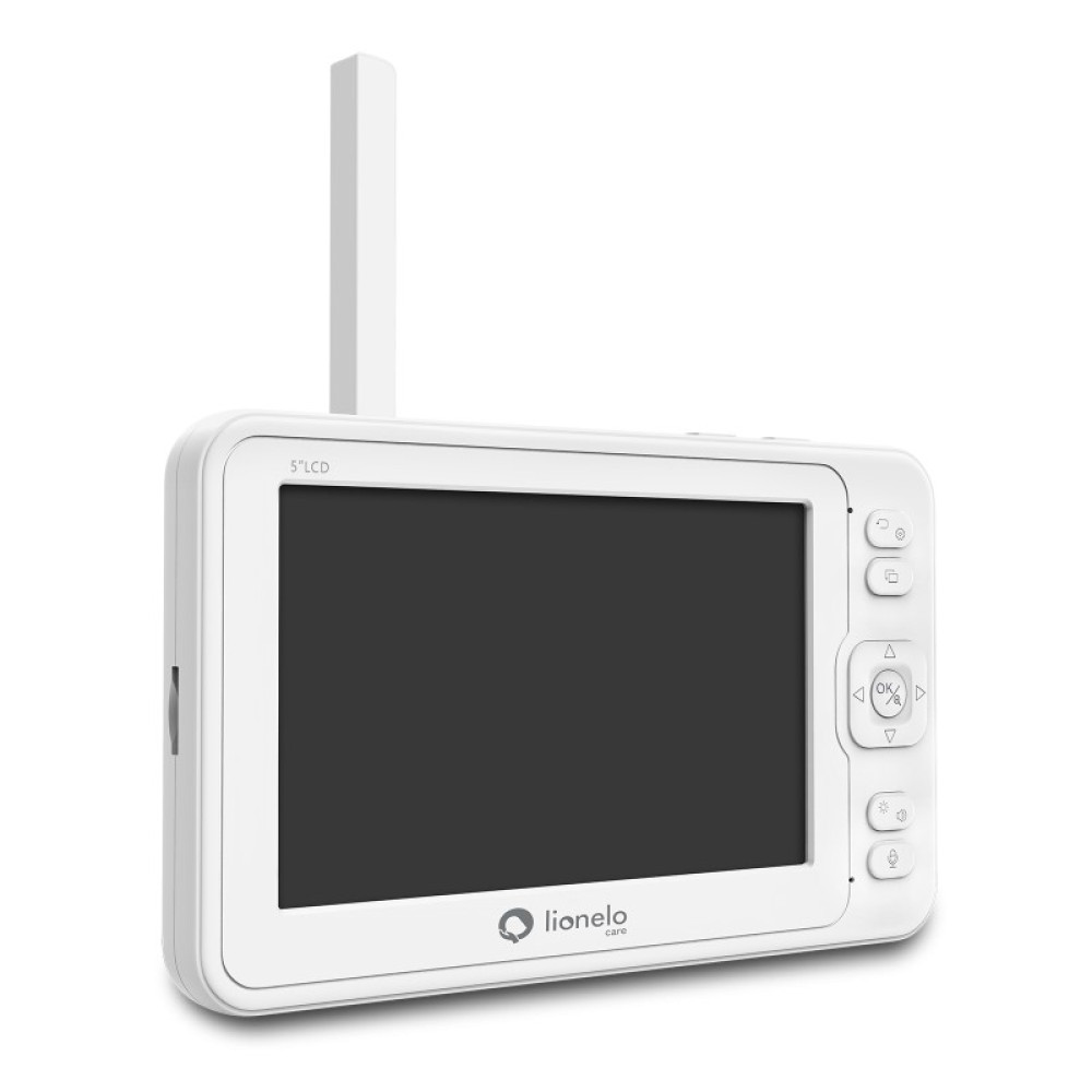 Lionelo Babyline 8.3 - сучасна відеоняня, керування через монітор, можливість підключення до 4х камер, обертовість 360°, автономність до 8 годин, можливість запису, звукова сигналізація • White