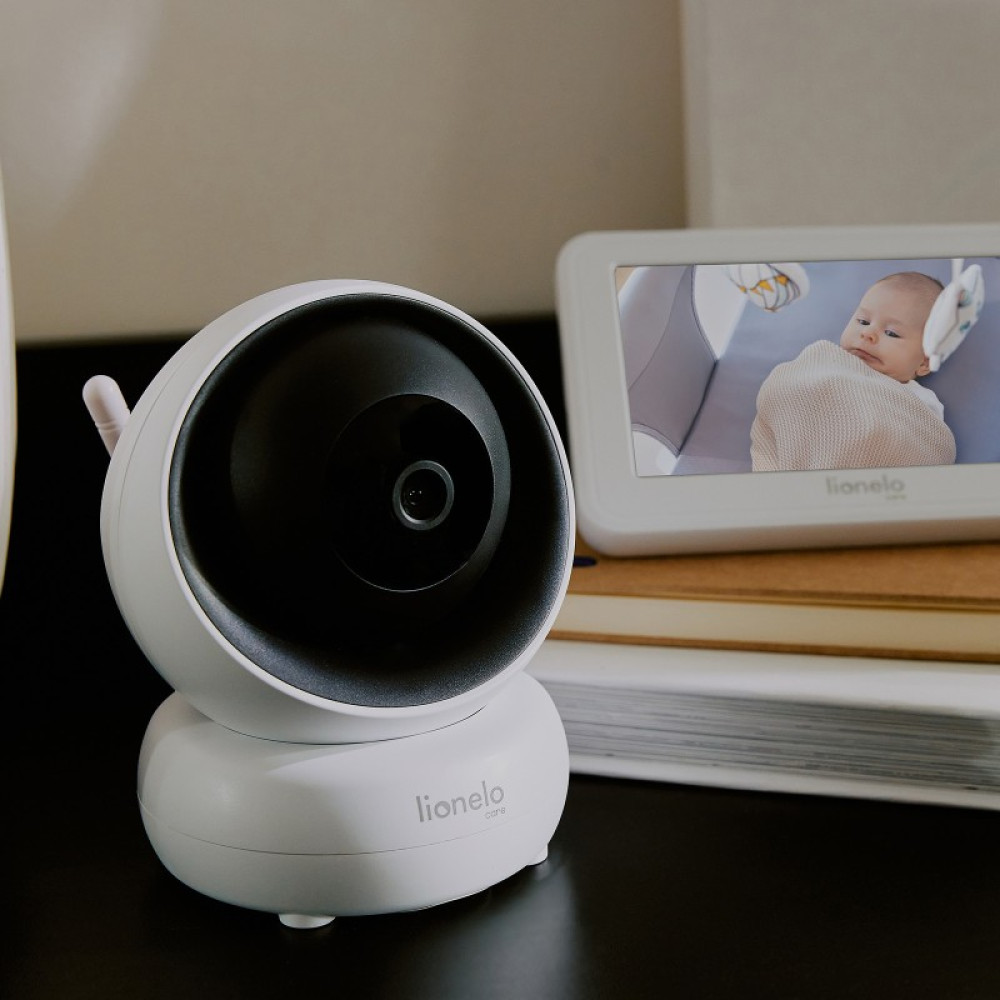 Lionelo Babyline 8.3 - сучасна відеоняня, керування через монітор, можливість підключення до 4х камер, обертовість 360°, автономність до 8 годин, можливість запису, звукова сигналізація • White