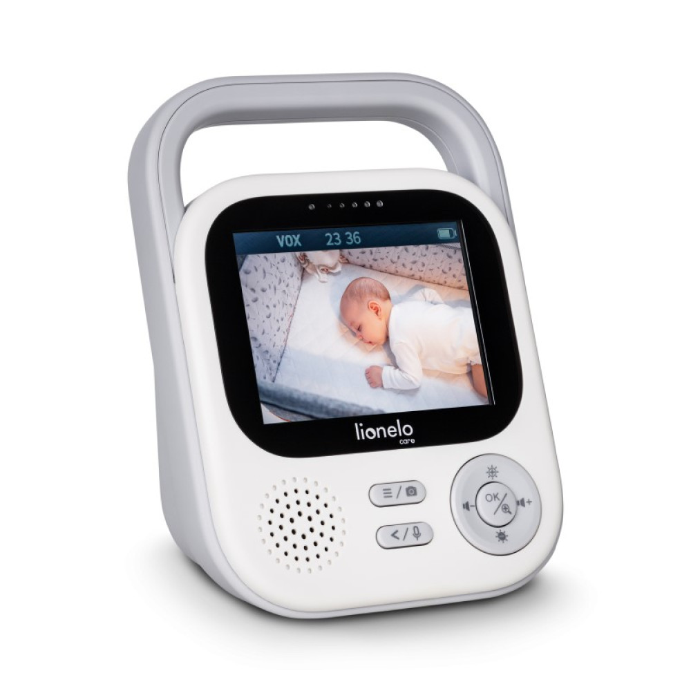 Lionelo Babyline 3.2 - современная видеоняня с камерой и дисплеем, воспроизведение колыбельных, возможность записи, слот для карты памяти, дальность связи 50-350 м, автономность до 8 часов, интеллектуальная система уведомлений • White Lionelo Babyline 3.2 - современная видеоняня с камерой и дисплеем, воспроизведение колыбельных, возможность записи, слот для карты памяти, дальность связи 50-350 м, автономность до 8 часов, интеллектуальная система уведомлений • White