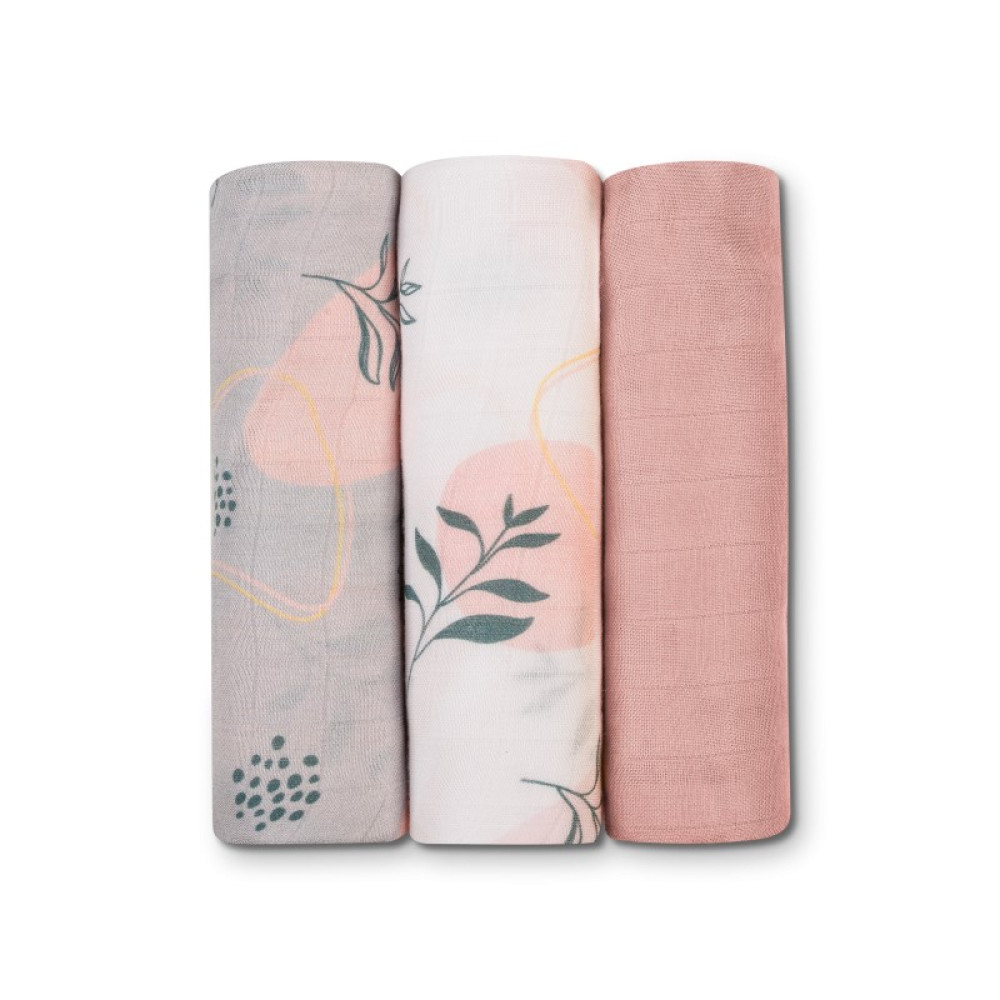 Lionelo Bamboo Set - бамбукові пелюшки 70х70 см, 100% бамбукова бавовна, 3шт • Листочок (Leaf)