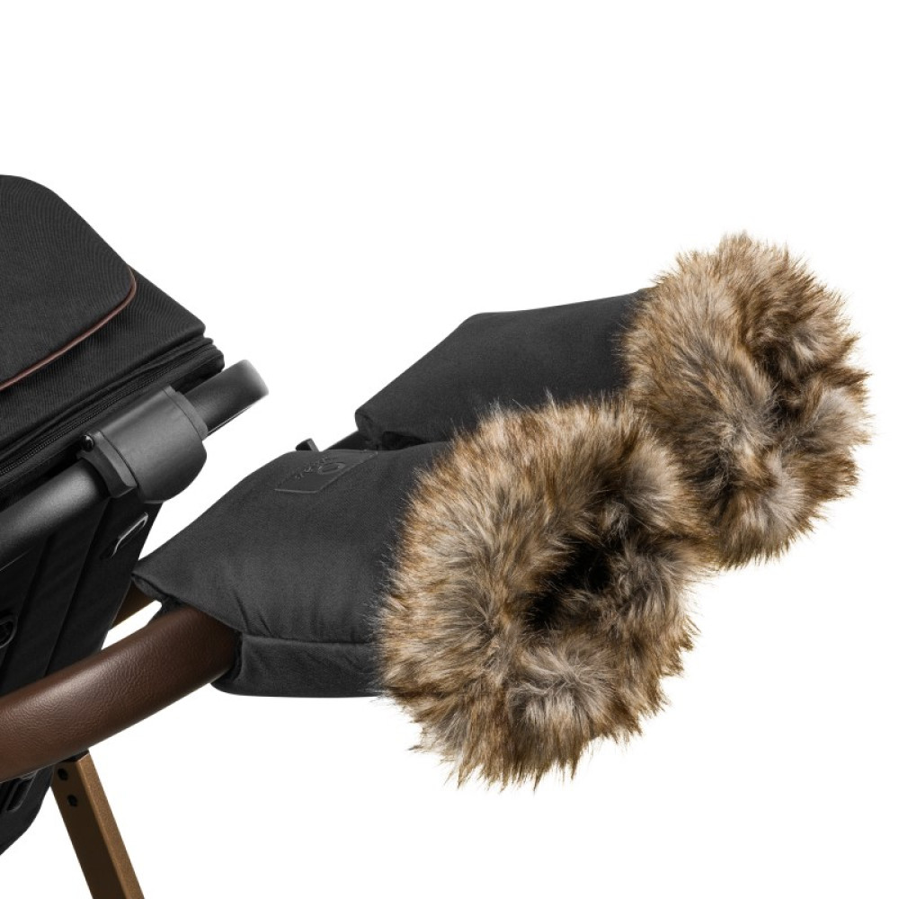 Lionelo Handmuff - тёплая муфта для рук для коляски, материал защищающий от ветра и влаги • Black