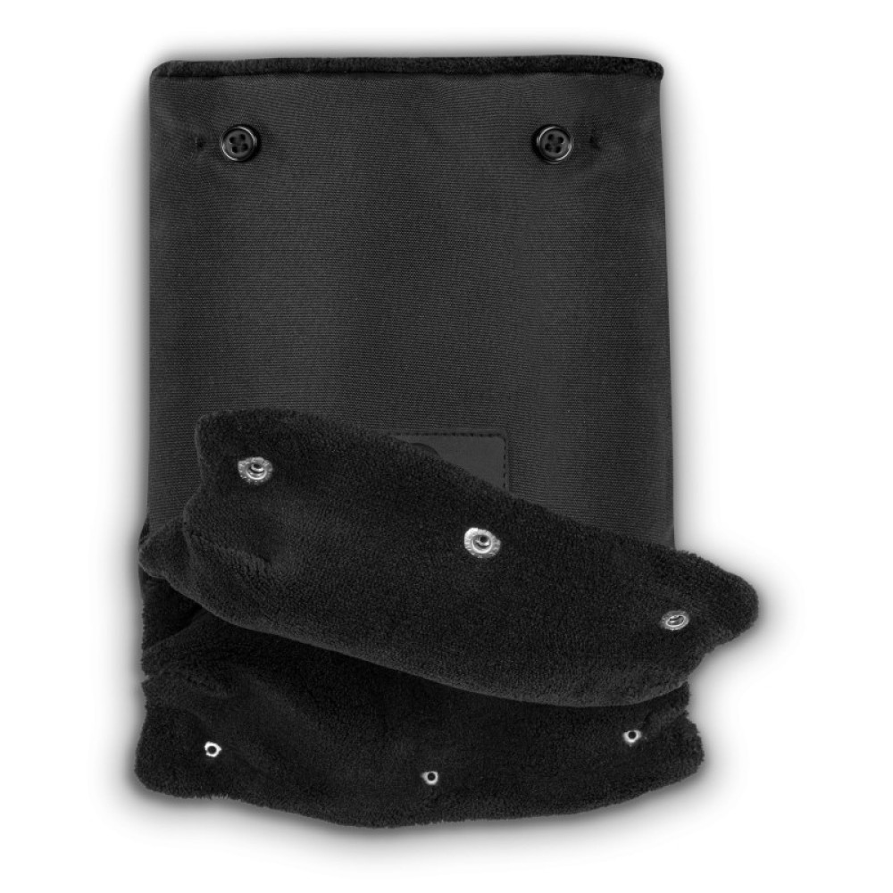 Lionelo Handmuff - тёплая муфта для рук для коляски, материал защищающий от ветра и влаги • Black
