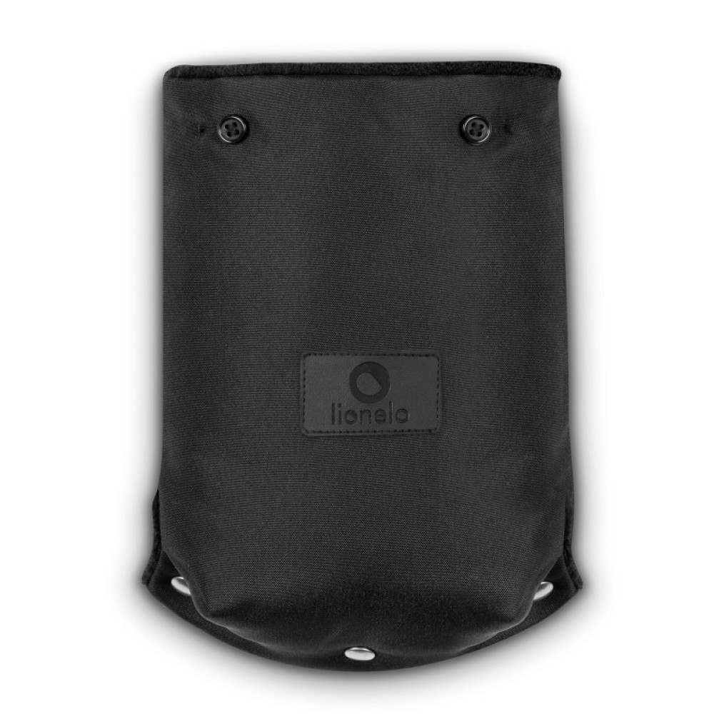 Lionelo Handmuff - тёплая муфта для рук для коляски, материал защищающий от ветра и влаги • Black