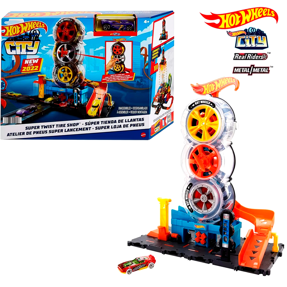 Ігровий набір Hot Wheels City Запаморочливі трюки на шиномонтажі (HDP02)