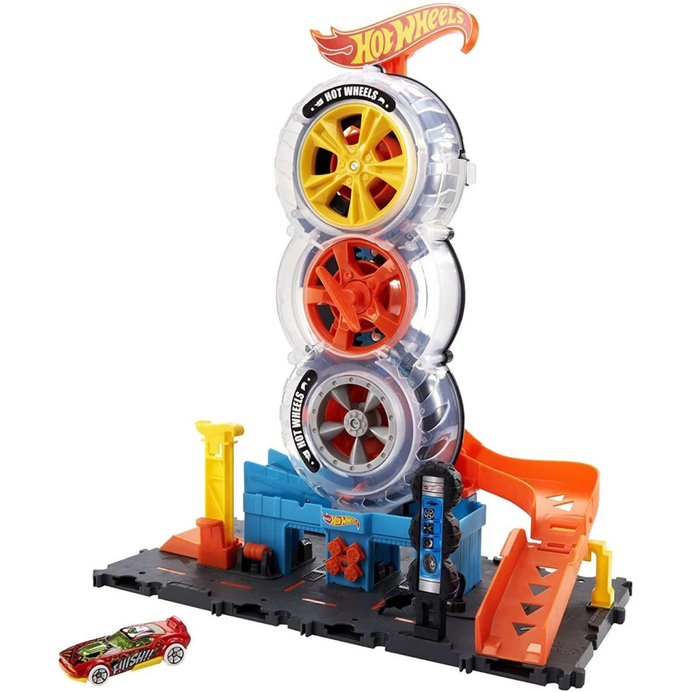 Ігровий набір Hot Wheels City Запаморочливі трюки на шиномонтажі (HDP02)
