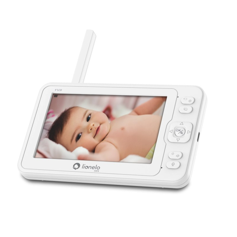 Lionelo Babyline 6.2 - современная видеоняня с камерой и дисплеем, автономность до 8 часов, возможность записи на microSD, воспроизведение колыбельных, датчик температуры, система уведомлений • White Lionelo Babyline 6.2 - современная видеоняня с камерой и дисплеем, автономность до 8 часов, возможность записи на microSD, воспроизведение колыбельных, датчик температуры, система уведомлений • White