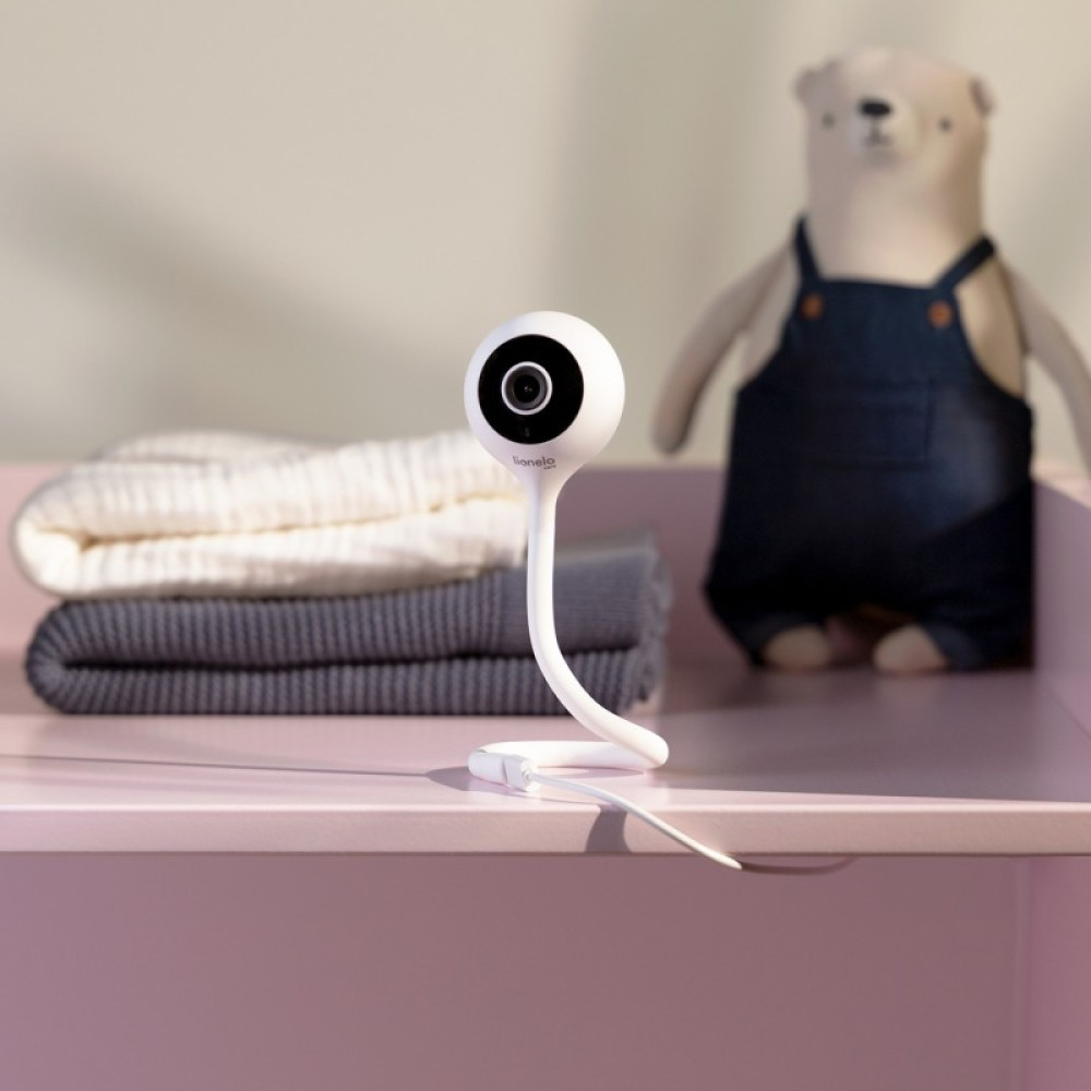 Lionelo Babyline Smart - современная видеоняня, управление через мобильное приложение, подключение через WiFi, неограниченная дальность, датчики движения, звука, температуры и влажности, возможность записи • White Lionelo Babyline Smart - современная видеоняня, управление через мобильное приложение, подключение через WiFi, неограниченная дальность, датчики движения, звука, температуры и влажности, возможность записи • White