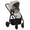 Lionelo Amber Plus - детская коляска 2 в 1, всесезонная коляска с люлькой для новорожденных, быстрое складывание, высокое крепление люльки (75 см) • Beige Sand