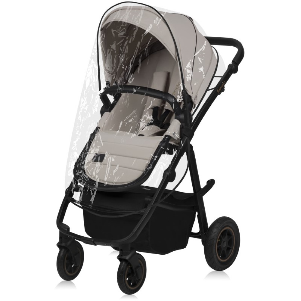 Lionelo Amber Plus - детская коляска 2 в 1, всесезонная коляска с люлькой для новорожденных, быстрое складывание, высокое крепление люльки (75 см) • Beige Sand Lionelo Amber Plus - детская коляска 2 в 1, всесезонная коляска с люлькой для новорожденных, быстрое складывание, высокое крепление люльки (75 см) • Beige Sand