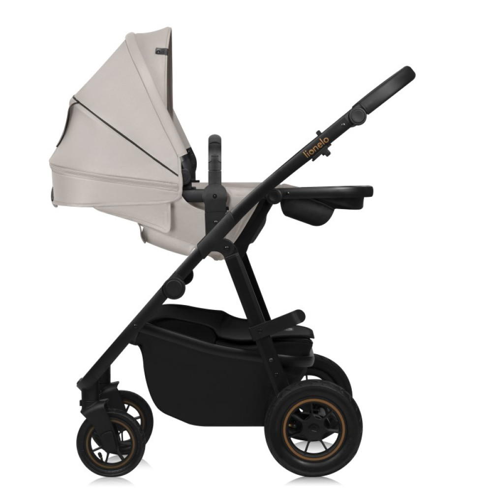 Lionelo Amber Plus - детская коляска 2 в 1, всесезонная коляска с люлькой для новорожденных, быстрое складывание, высокое крепление люльки (75 см) • Beige Sand Lionelo Amber Plus - детская коляска 2 в 1, всесезонная коляска с люлькой для новорожденных, быстрое складывание, высокое крепление люльки (75 см) • Beige Sand