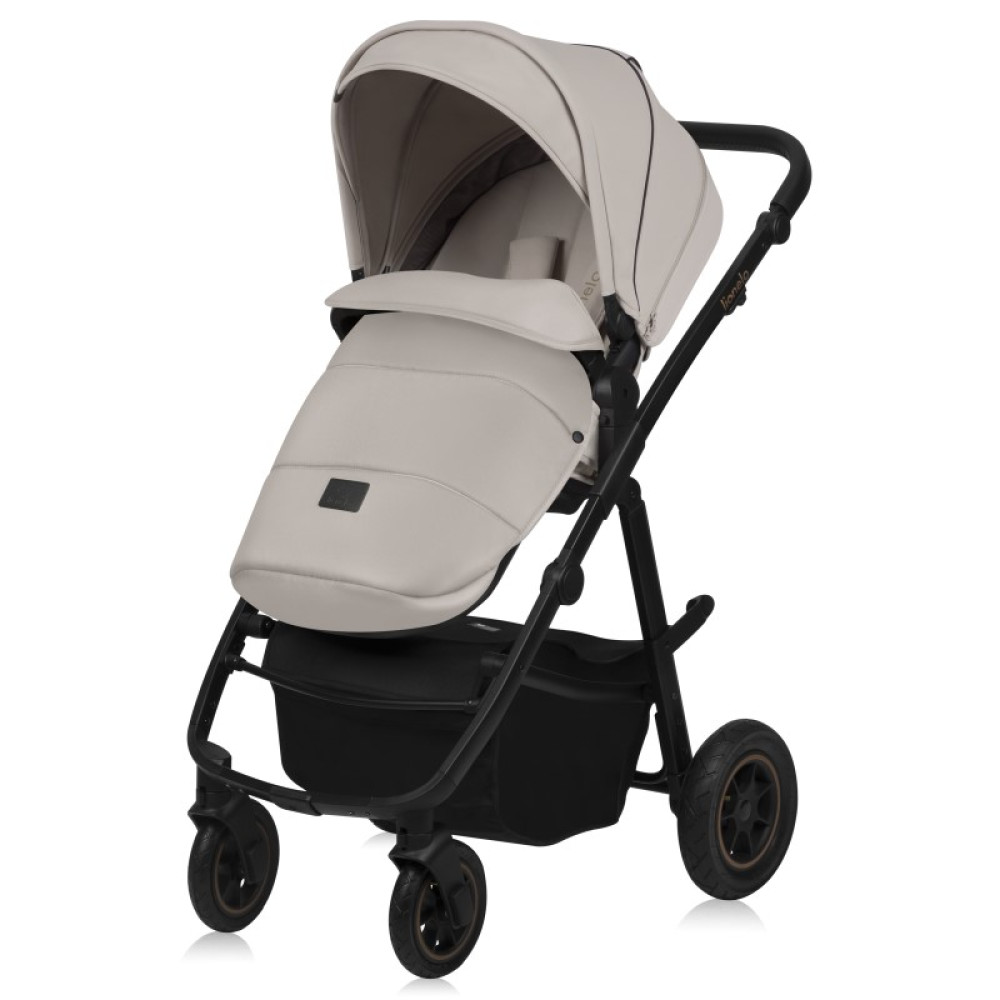 Lionelo Amber Plus - детская коляска 2 в 1, всесезонная коляска с люлькой для новорожденных, быстрое складывание, высокое крепление люльки (75 см) • Beige Sand Lionelo Amber Plus - детская коляска 2 в 1, всесезонная коляска с люлькой для новорожденных, быстрое складывание, высокое крепление люльки (75 см) • Beige Sand