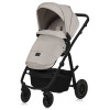 Lionelo Amber Plus - детская коляска 2 в 1, всесезонная коляска с люлькой для новорожденных, быстрое складывание, высокое крепление люльки (75 см) • Beige Sand