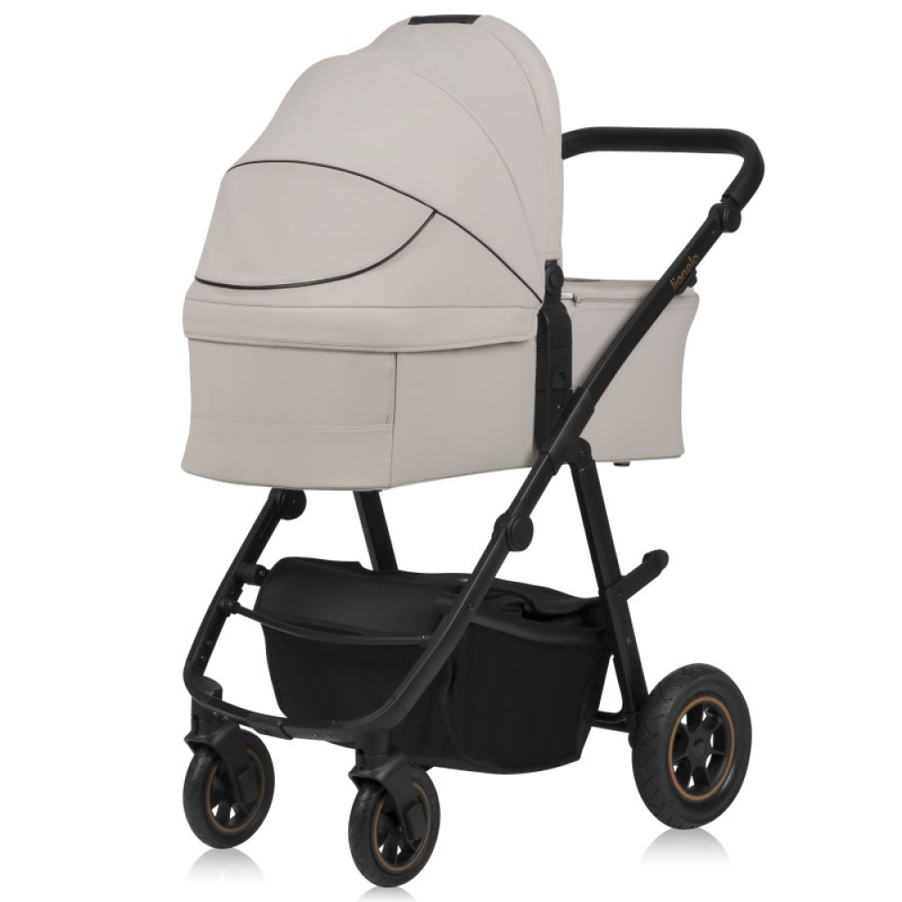 Lionelo Amber Plus - детская коляска 2 в 1, всесезонная коляска с люлькой для новорожденных, быстрое складывание, высокое крепление люльки (75 см) • Beige Sand Lionelo Amber Plus - детская коляска 2 в 1, всесезонная коляска с люлькой для новорожденных, быстрое складывание, высокое крепление люльки (75 см) • Beige Sand