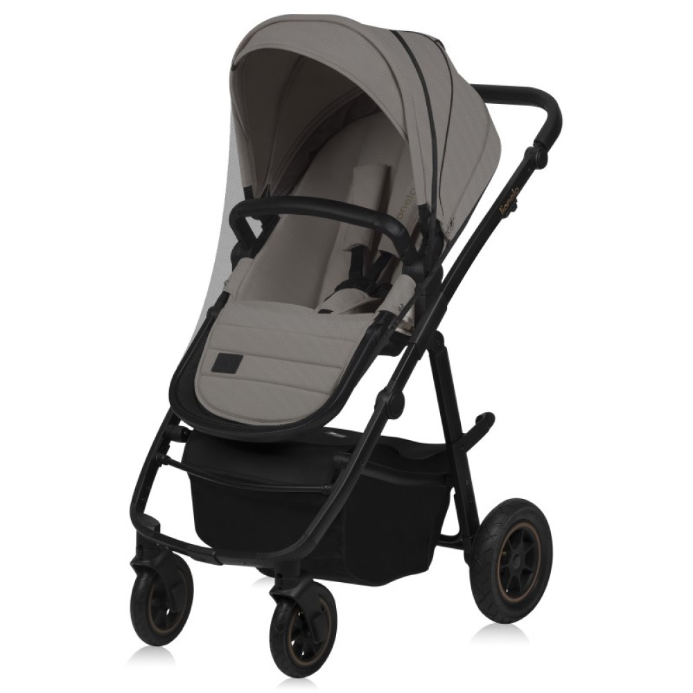Lionelo Amber Plus - детская коляска 2 в 1, всесезонная коляска с люлькой для новорожденных, быстрое складывание, высокое крепление люльки (75 см) • Beige Sand Lionelo Amber Plus - детская коляска 2 в 1, всесезонная коляска с люлькой для новорожденных, быстрое складывание, высокое крепление люльки (75 см) • Beige Sand