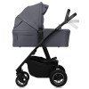 Lionelo Amber Plus - дитяча коляска 2 в 1, всесезонний візочок з люлькою для новонароджених, швидке складання, високе кріплення люльки (75 см) • Grey Graphite