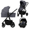 Lionelo Amber Plus - детская коляска 3 в 1, автокресло Lionelo Astrid i-Size (40 - 87 см), всесезонная коляска с люлькой для новорожденных, высокая люлька (75 см) • Grey Graphite Lionelo Amber Plus - детская коляска 3 в 1, автокресло Lionelo Astrid i-Size (40 - 87 см), всесезонная коляска с люлькой для новорожденных, высокая люлька (75 см) • Grey Graphite
