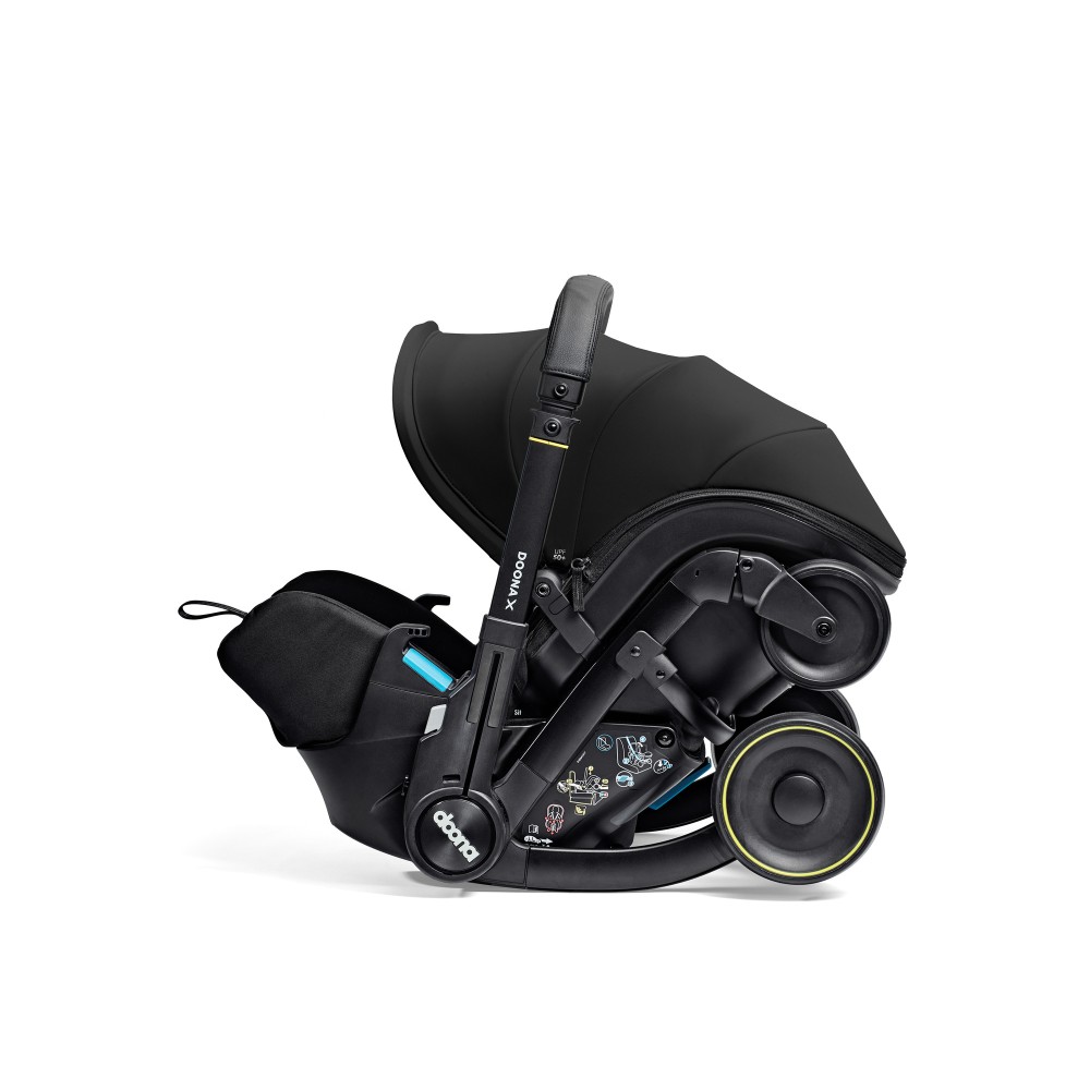 Doona X - автокресло-коляска для новорожденного i-Size (40 - 85 см / до 13 кг), коляска для путешествий, использование в самолете, легкосьемный текстиль на молнии • Desert Green