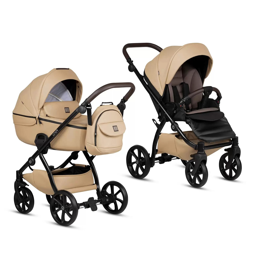 Коляска 2 в 1 Tutis Uno 5+ Leather Collection Caramel