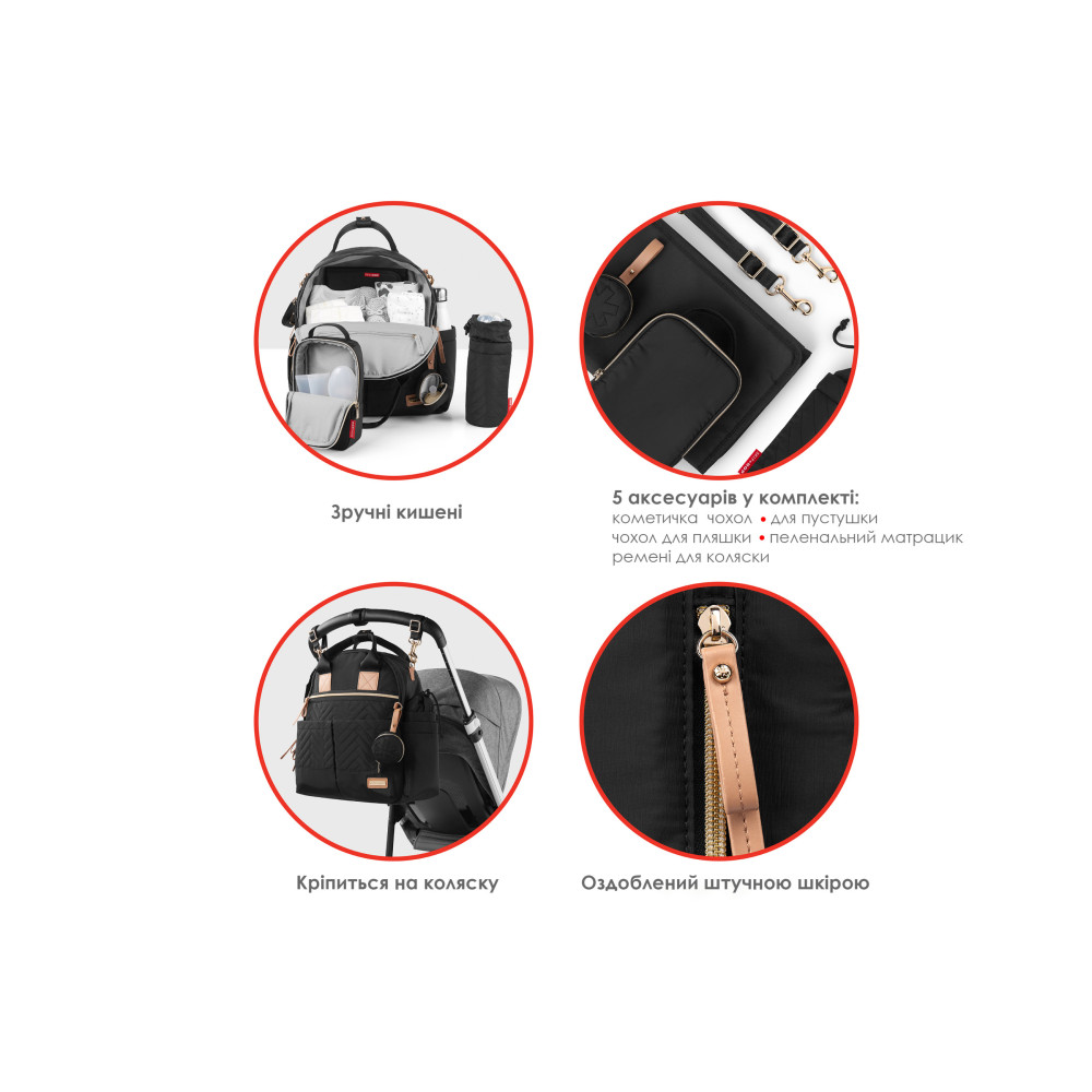 Рюкзак для мамы Skip Hop Suite 6 в 1 - Black (200675) Рюкзак для мамы Skip Hop Suite 6 в 1 - Black (200675)