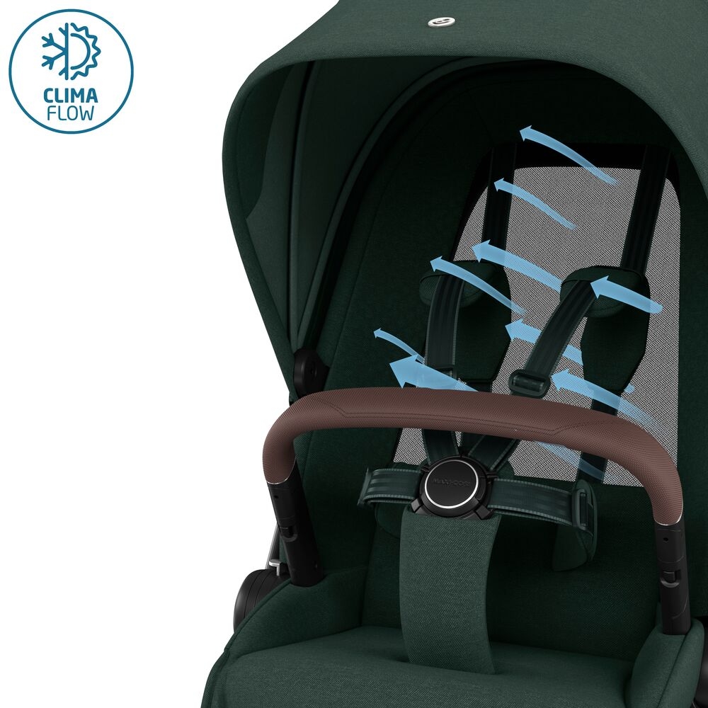 Maxi-Cosi Fame - детская коляска 2в1, коляска для бездорожья (система освещения LED, встроенный павербанк, регулируемая по высоте люлька) • Twillic Green Maxi-Cosi Fame - детская коляска 2в1, коляска для бездорожья (система освещения LED, встроенный павербанк, регулируемая по высоте люлька) • Twillic Green