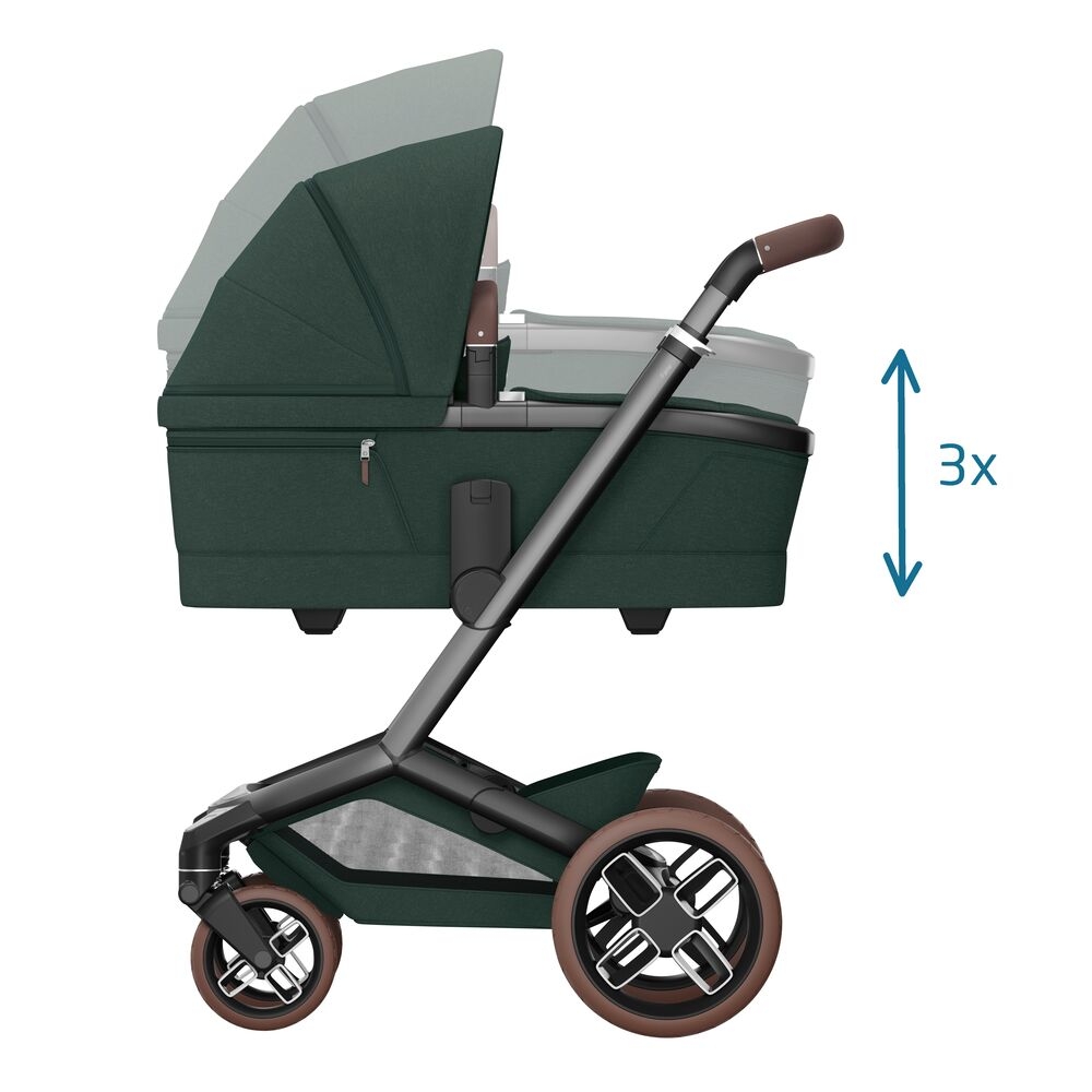 Maxi-Cosi Fame - детская коляска 2в1, коляска для бездорожья (система освещения LED, встроенный павербанк, регулируемая по высоте люлька) • Twillic Green Maxi-Cosi Fame - детская коляска 2в1, коляска для бездорожья (система освещения LED, встроенный павербанк, регулируемая по высоте люлька) • Twillic Green