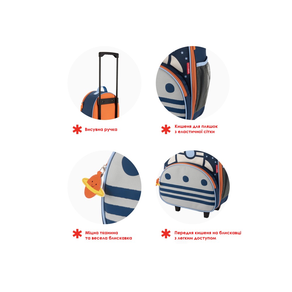 Детский чемодан для путешествий Skip Hop серия Spark Style - Rocket (9R218010)