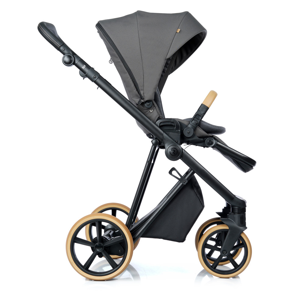 Roan Ivi 2.0 - детская коляска 2в1, премиум Vintage Collection, матрас Air Zone 3D, мягкая амортизация, солнцезащитный козырек в комплекте • Sicilian Olive Vintage (R-IVC-SO)