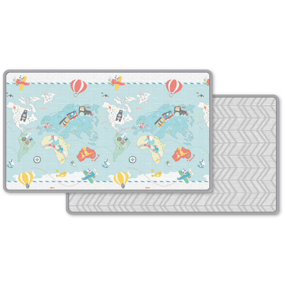 Skip Hop -  двухсторонний детский игровой коврик • Little Travelers (243103)