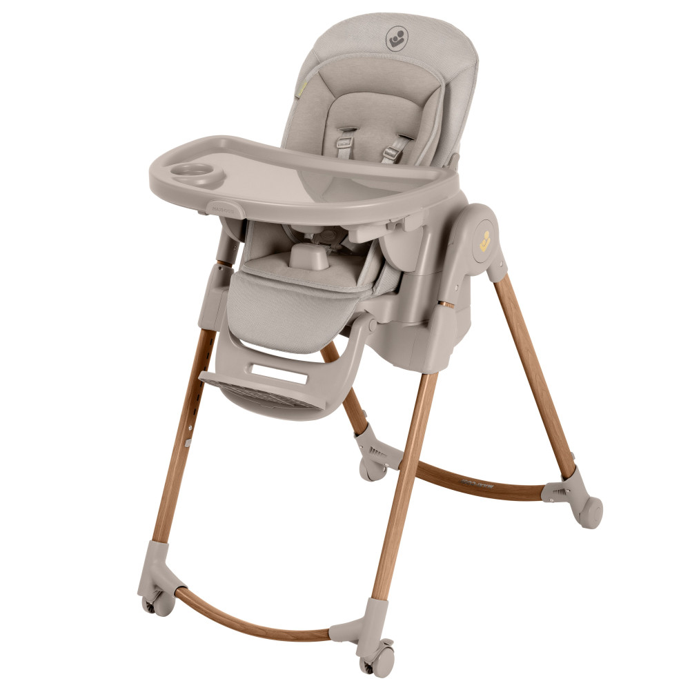 Maxi-Cosi Minla Plus - стільчик для годування, легке переміщення та складання, розкладається до лежачого положення • Elegance Beige