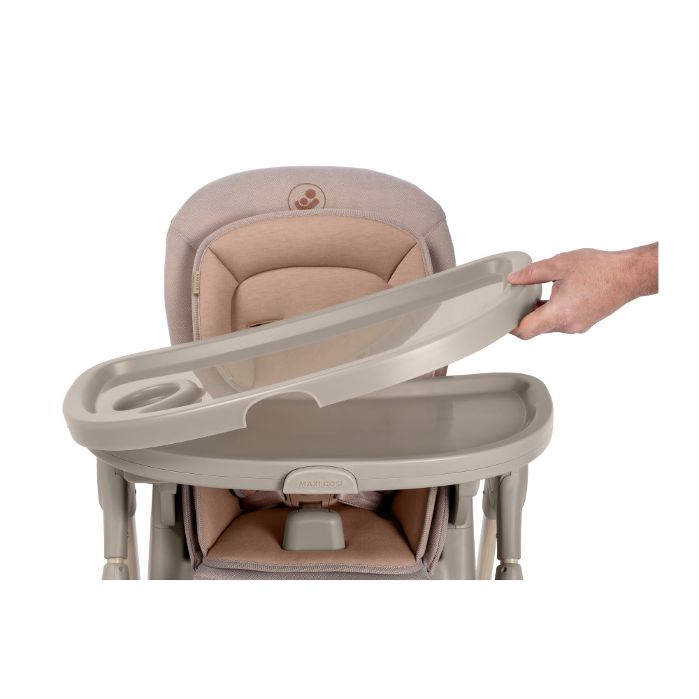Maxi-Cosi Minla Plus - стільчик для годування, легке переміщення та складання, розкладається до лежачого положення • Elegance Terra