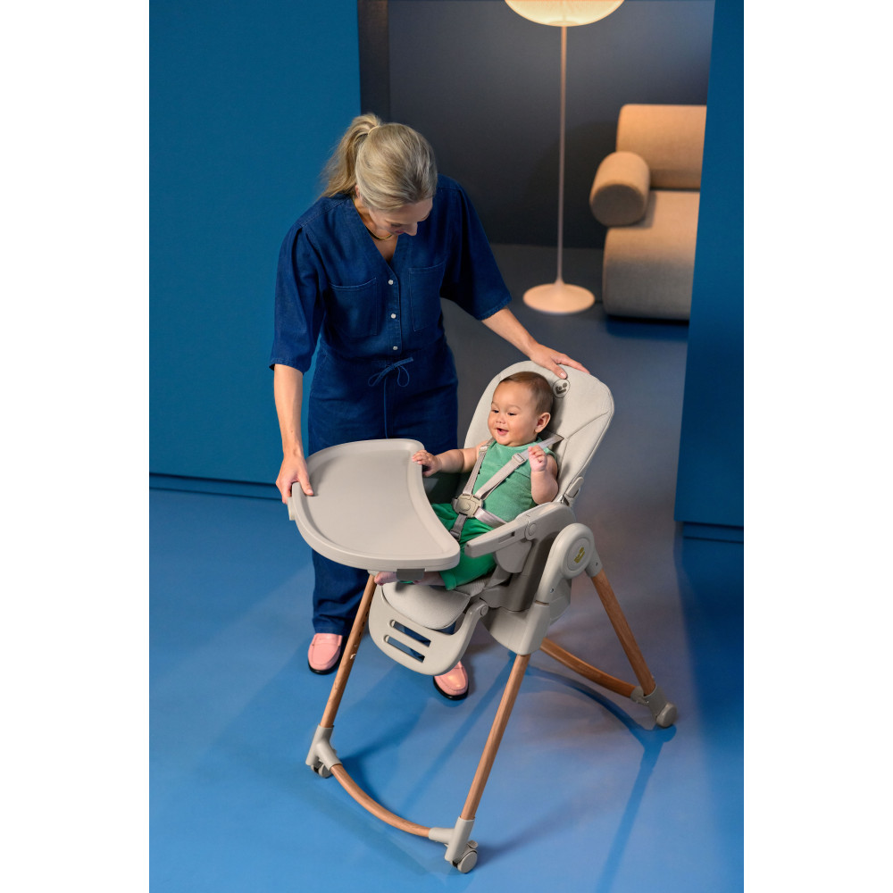 Maxi-Cosi Minla Plus - стільчик для годування, легке переміщення та складання, розкладається до лежачого положення • Elegance Terra