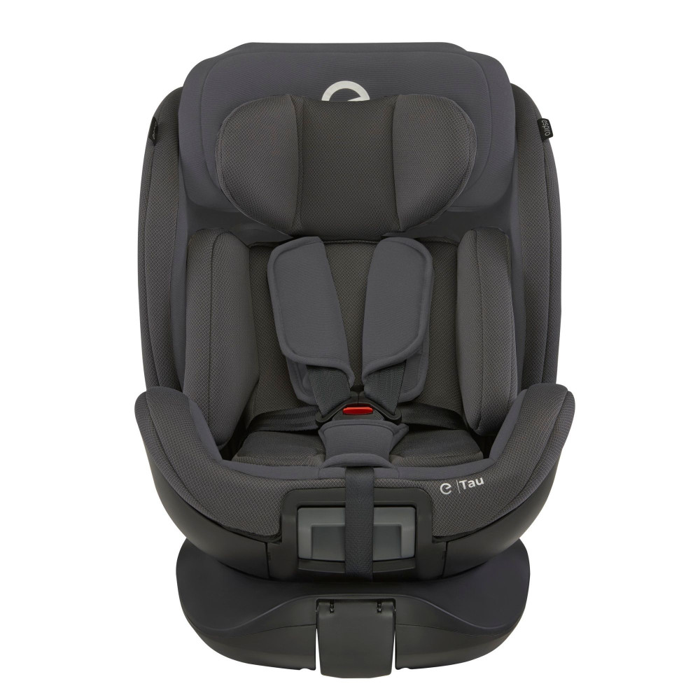 Espiro Tau - дитяче автокрісло з поворотом на 360, кріплення Isofix з опорною ногою (з народження до 12 років / 40 - 150 см, до 36 кг) • 117 Graphite
