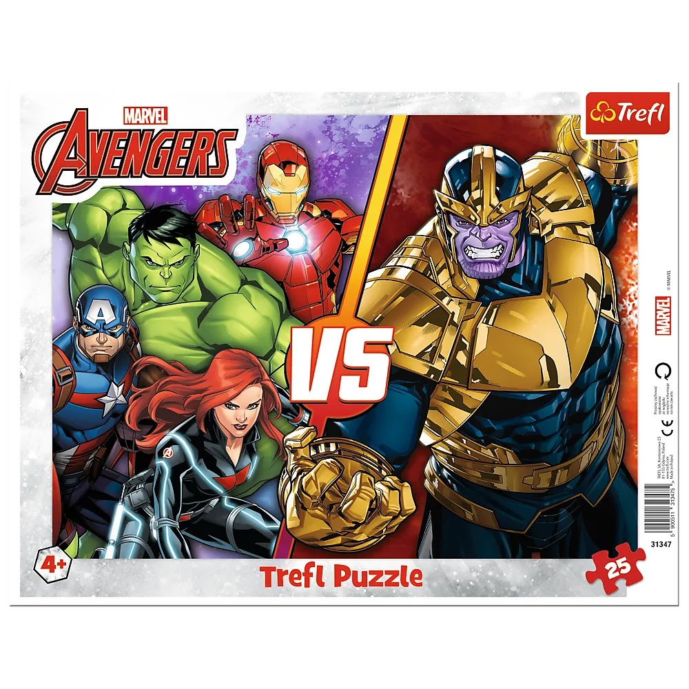 Рамочные пазлы Trefl Marvel Непобедимая команда Мстителей, 25 шт (31427)
