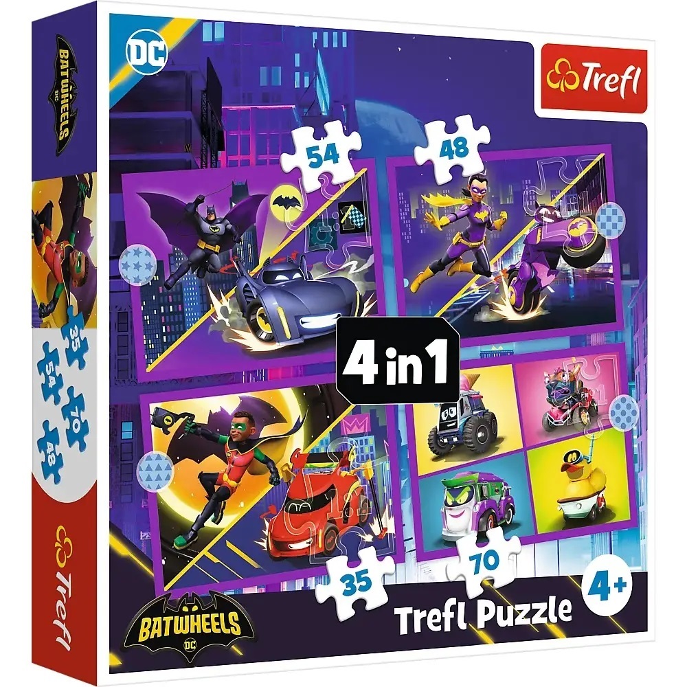 Пазлы Trefl 4в1 Знайомство з Бетменом, 207 шт (34658)