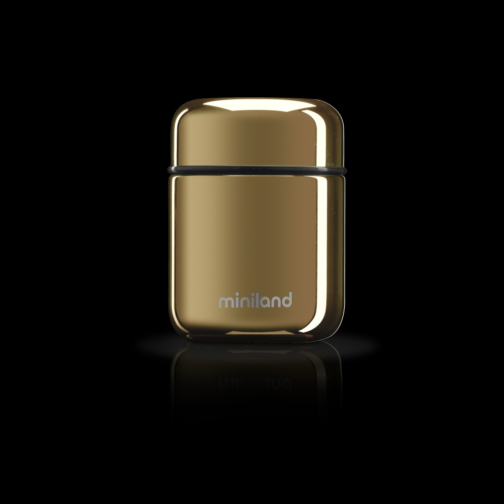 Miniland Food Thermos Mini Deluxe - пищевой мини-термос 280 мл с сумкочкой • Gold