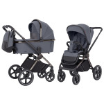 Carrello Ultimo CRL-6520 - дитяча універсальна коляска 2в1, коляска з люлькою, регулювання висоти люльки та прогулянкового блоку, всесезонний візок • Cool Grey