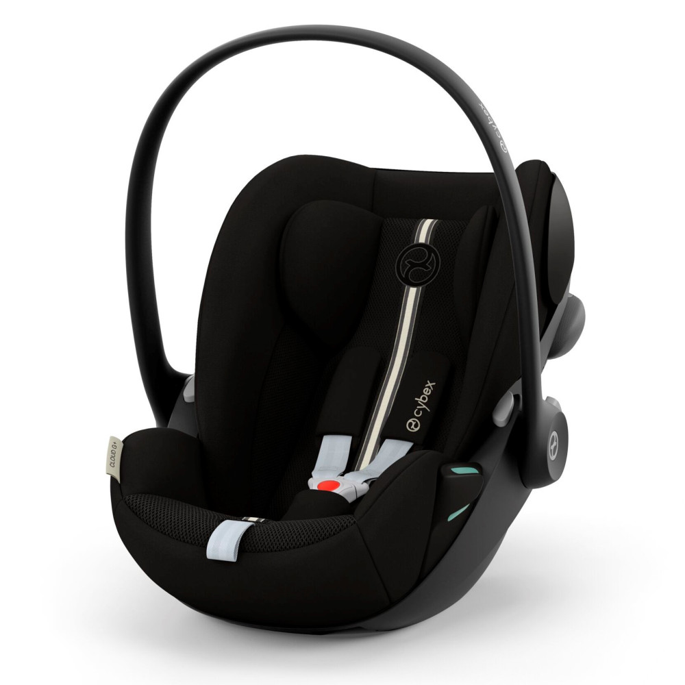 Cybex Cloud G i-Size - автокрісло для немовля i-Size (автолюлька), легке, розкладається до лежачого положення, дихаюча тканина Air Mesh (40 - 87 см) • Moon Black Plus