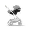 Cybex Cloud G i-Size - автокрісло для немовля i-Size (автолюлька), легке, розкладається до лежачого положення, дихаюча тканина Air Mesh (40 - 87 см) • Stone Grey Plus