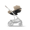 Cybex Cloud G i-Size - автокрісло для немовля i-Size (автолюлька), легке, розкладається до лежачого положення, дихаюча тканина Air Mesh (40 - 87 см) • Almond Beige Plus
